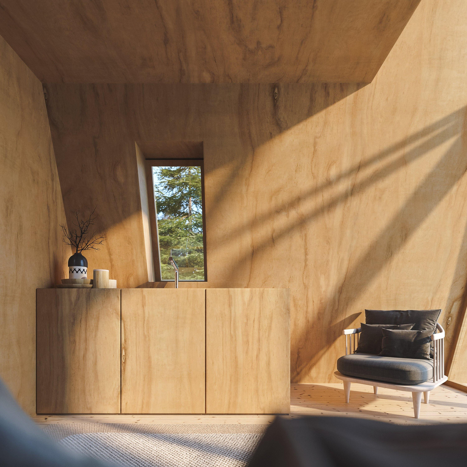 A-Frame Bunk Cabin view 4