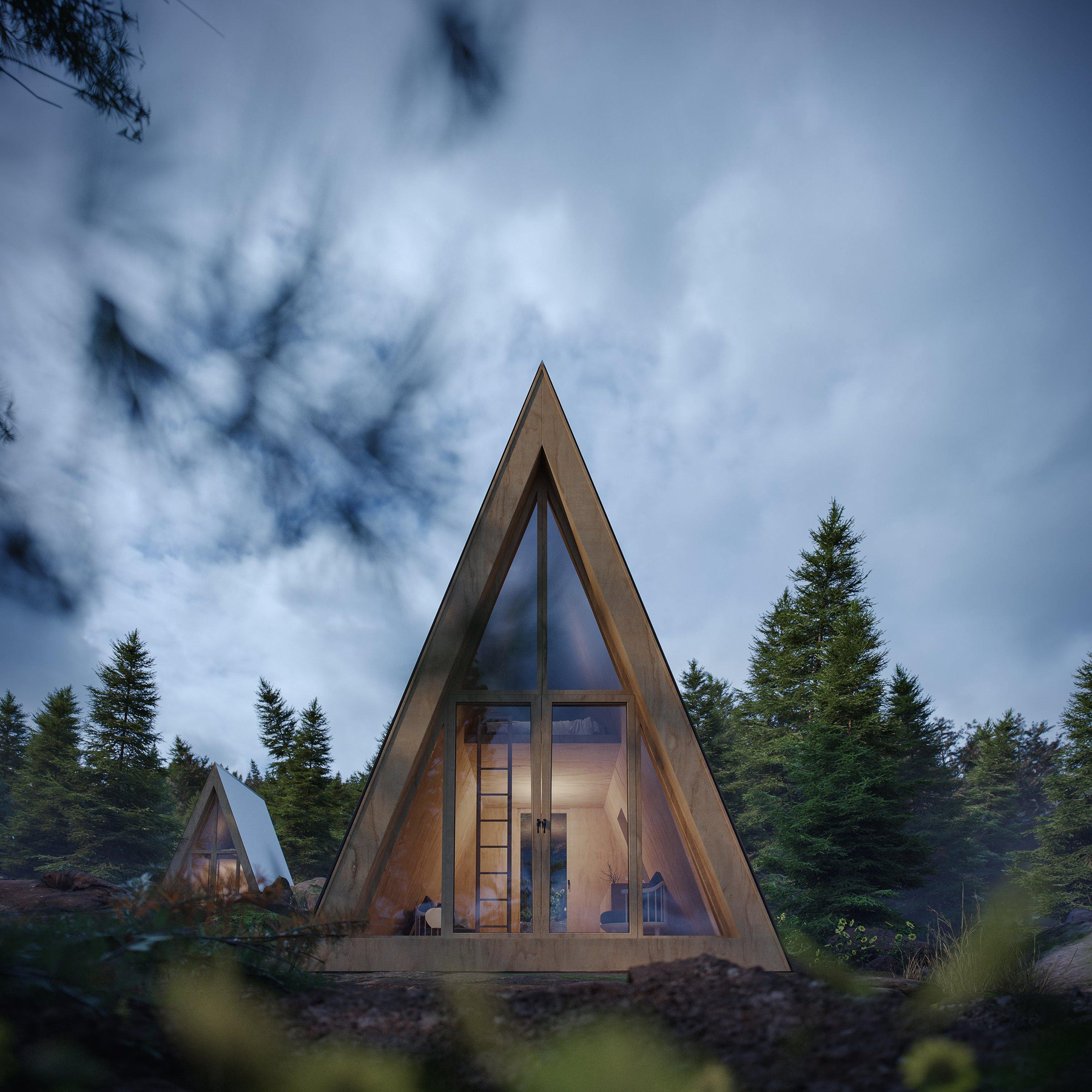 A-Frame Bunk Cabin view 7