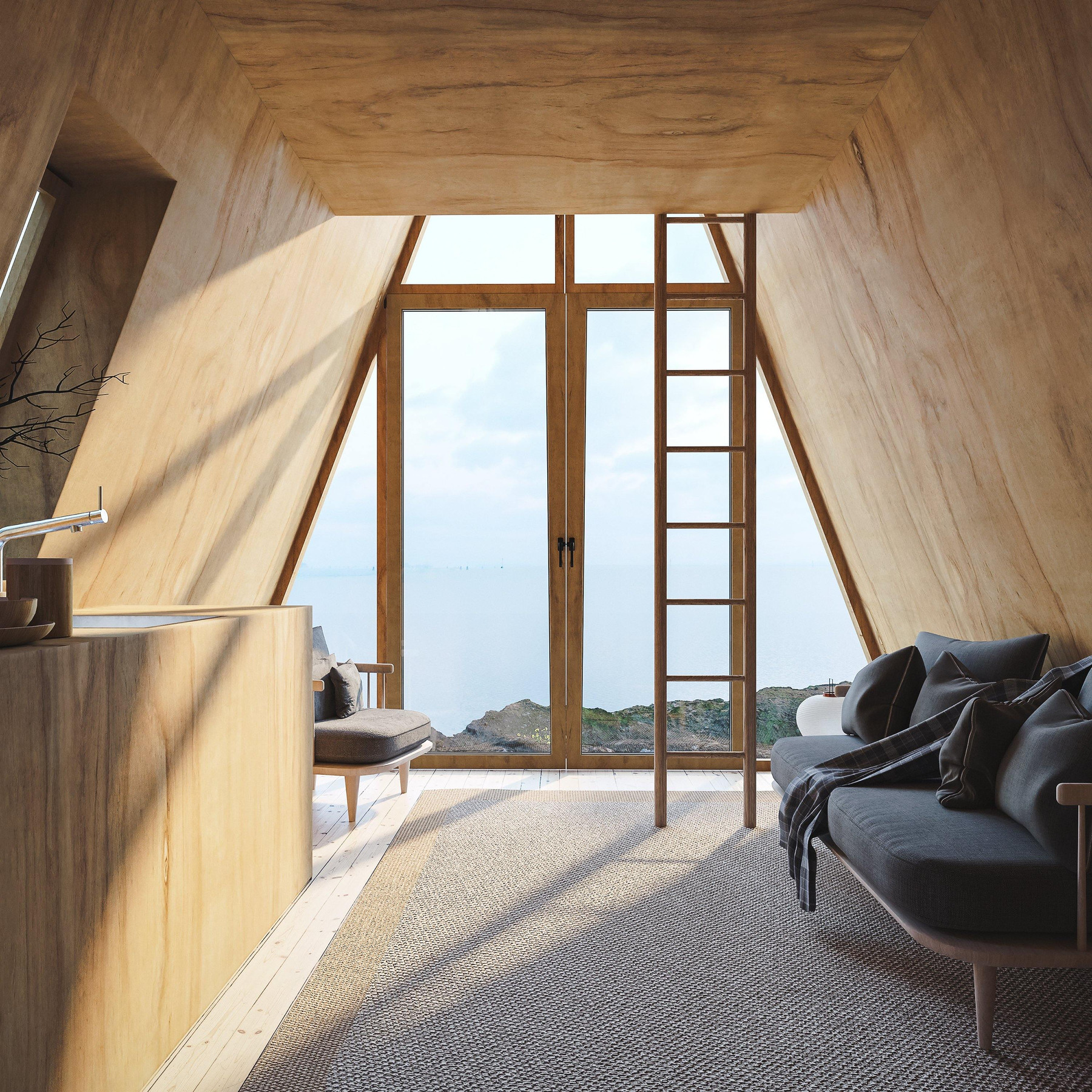 A-Frame Bunk Cabin view 8