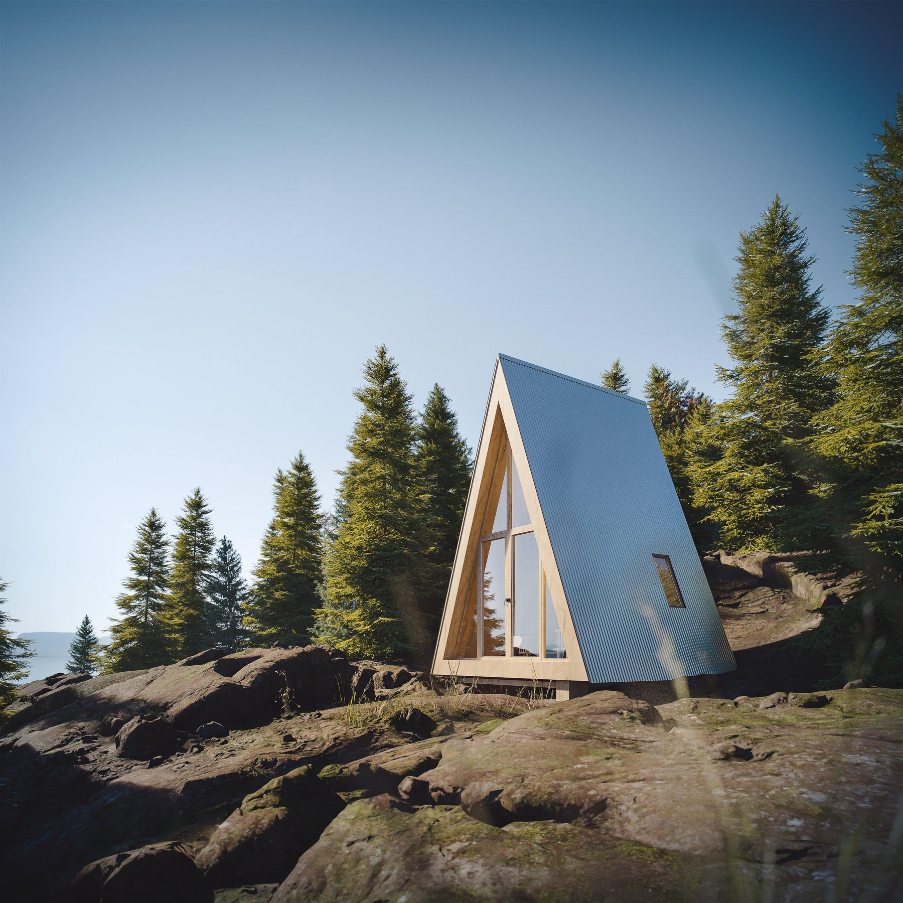 A-Frame Bunk Cabin