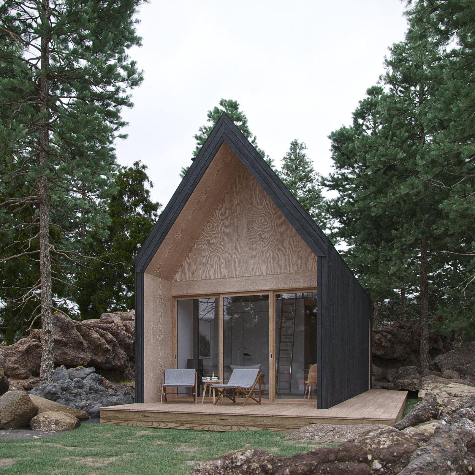 Modern Alpine Cabin view 8